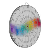 Moderne Abstrakte Regenbogenfarben-Vorlage Dartscheibe (Vorderseite Links)