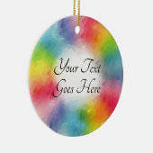 Moderne Abstrakte Regenbogenfarben Vorlage Script Keramik Ornament (Rechts)