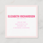 Moderne Abstrakte Regenbogenhaut-Nägel Quadratische Visitenkarte (Rückseite)