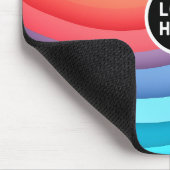 Moderne Abstrakte Regenbogenwellen mit Ihrem Logo Mousepad (Ecke)
