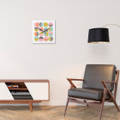 Moderne, Abstrakte Retro-Formen im Mittelalter Quadratische Wanduhr