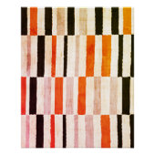 Moderne Abstrakte Retro Orangenstreifen aus dem Mi Poster (Vorderseite)