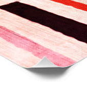 Moderne Abstrakte Retro Orangenstreifen aus dem Mi Poster (Ecke)