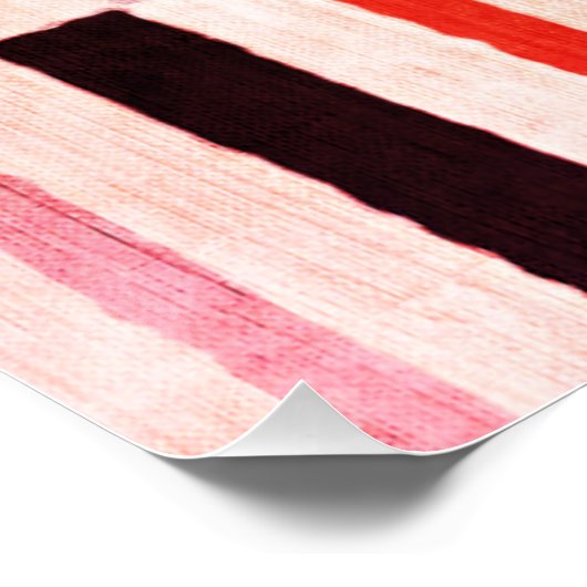 Moderne Abstrakte Retro Orangenstreifen aus dem Mi Poster (Ecke)