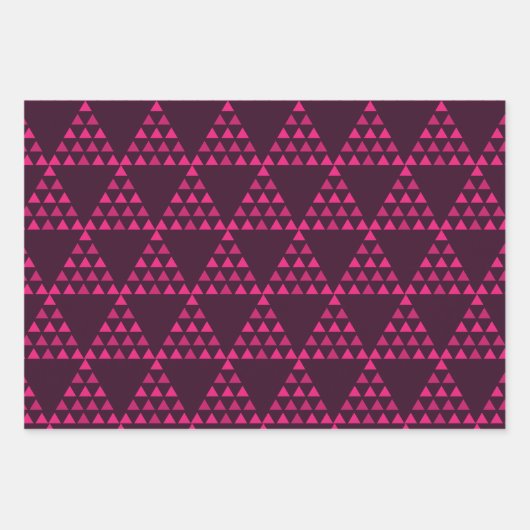 moderne abstrakte Retrogeometrie in Schwarz Geschenkpapier Set (Vorderseite 3)