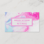 Moderne Abstrakte rosa Chic Trendy Niedlich Berufl Visitenkarte (Vorderseite)