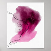 Moderne, Abstrakte rosa Farbe Poster (Vorne)