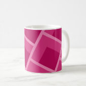 moderne abstrakte rosa geometrische Mitte des Jahr Kaffeetasse (VorderseiteRechts)