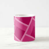moderne abstrakte rosa geometrische Mitte des Jahr Kaffeetasse (Mittel)