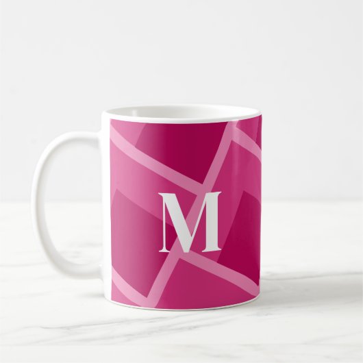 moderne abstrakte rosa geometrische Mitte des Jahr Kaffeetasse (Links)
