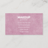 Moderne Abstrakte Rosa Makeup Kunstschmuck Visitenkarte (Rückseite)