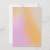 Moderne Abstrakte Rosa-Orangenblüte Einladung (Rückseite)