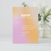 Moderne Abstrakte Rosa-Orangenblüte RSVP Karte (Stehend Vorderseite)