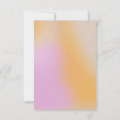 Moderne Abstrakte Rosa-Orangenblüte RSVP Karte (Rückseite)