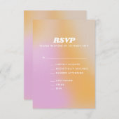 Moderne Abstrakte Rosa-Orangenblüte RSVP Karte (Vorne/Hinten)