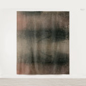 Moderne Abstrakte Rosa Schwarz-Gold-Grunge-Tapeste Wandteppich (Vorderseite)