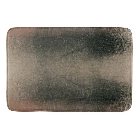 Moderne Abstrakte Rosa Schwarze Gold Grunge Badematte (Vorderseite)