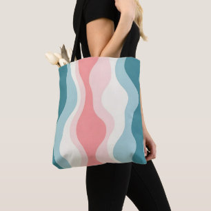 Moderne Abstrakte Rosafarbene Minze-Kollektion Tasche