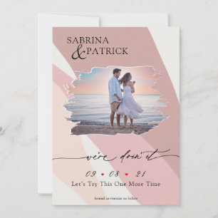Moderne Abstrakte Rose Blush Foto Save The Date