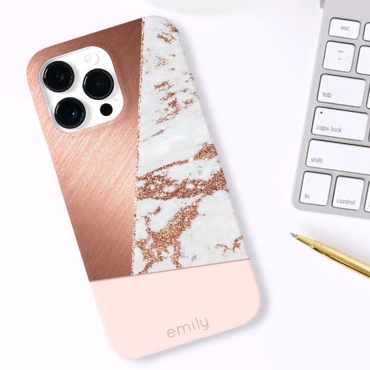 Moderne Abstrakte Rose Gold Multi iPhone / iPad Ge Case-Mate iPhone Hülle
