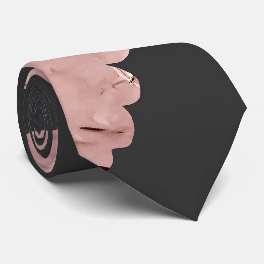 Moderne Abstrakte Rose Gold Paper Polka Dots Krawatte (Gerollt)