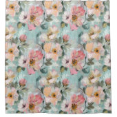 Moderne Abstrakte Rosen Duschvorhang (Vorderseite)