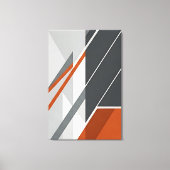 Moderne abstrakte Rost Orange Grau Leinwanddruck (Vorderseite)
