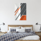 Moderne abstrakte Rost Orange Grau Leinwanddruck (Insitu (Schlafzimmer))