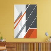 Moderne abstrakte Rost Orange Grau Leinwanddruck (Insitu (Wohnzimmer))