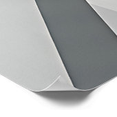 Moderne abstrakte Rost Orange Grau Poster (Ecke)