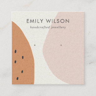 Moderne Abstrakte Rostblütenkunst Quadratische Visitenkarte
