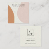 Moderne Abstrakte Rostblütenkunst Quadratische Visitenkarte (Vorne/Hinten)