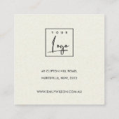 Moderne Abstrakte Rostblütenkunst Quadratische Visitenkarte (Rückseite)