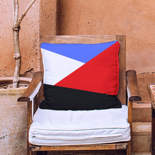 Moderne Abstrakte Rot Blau-Schwarz-Weiß-Ästhetik Kissen