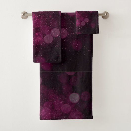 Moderne Abstrakte Rot-Plane-Farbe Badhandtuch Set (Insitu)