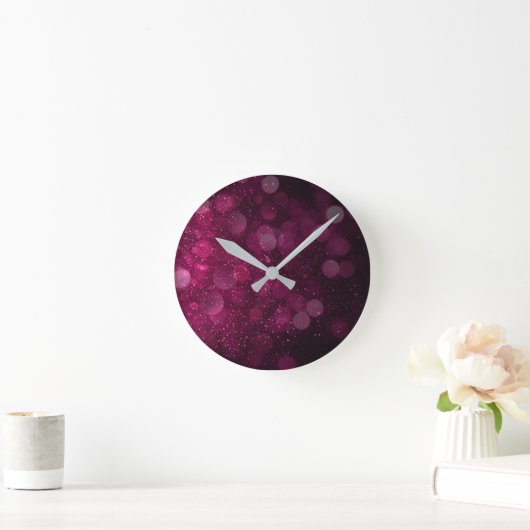 Moderne Abstrakte Rot-Plane-Farbe Runde Wanduhr (Zuhause)