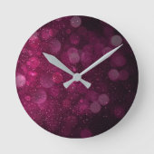 Moderne Abstrakte Rot-Plane-Farbe Runde Wanduhr (Vorderseite)