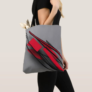 Moderne Abstrakte rot-schwarz geometrische Tote-Ta Tasche