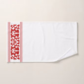 Moderne Abstrakte Rote-Form-Kunst Badhandtuch Set (Handtuch)