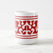 Moderne abstrakte rote Formkunst Kaffeetasse (Mittel)