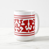 Moderne abstrakte rote Formkunst Kaffeetasse (VorderseiteRechts)