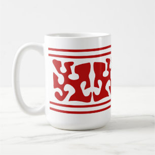 Moderne abstrakte rote Formkunst Kaffeetasse