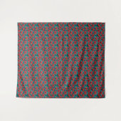 Moderne abstrakte rote Mohn-Blumenmuster Wandteppich (Vorderseite (Horizontal))