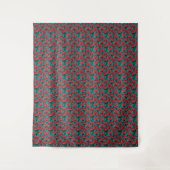 Moderne abstrakte rote Mohn-Blumenmuster Wandteppich (Vorderseite)