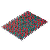 Moderne abstrakte rote Mohnblumen-Blumenmuster Notizblock (Linke Seite)