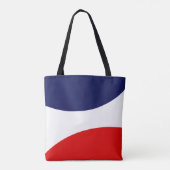 Moderne Abstrakte, rote und weiße Tasche (Rückseite)