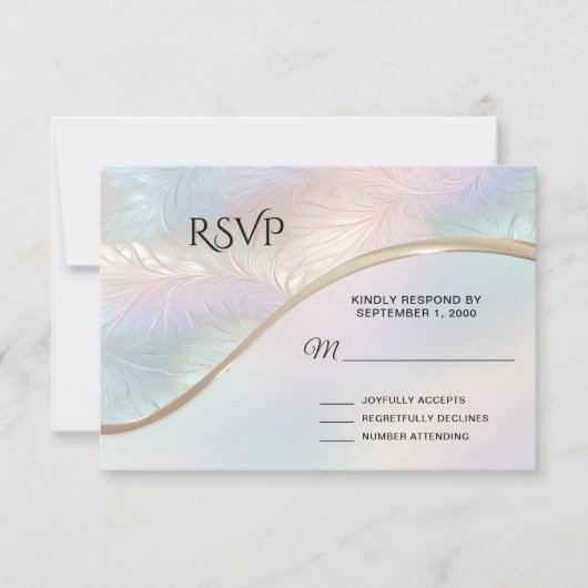 Moderne Abstrakte RSVP-Karte RSVP Karte (Vorderseite)