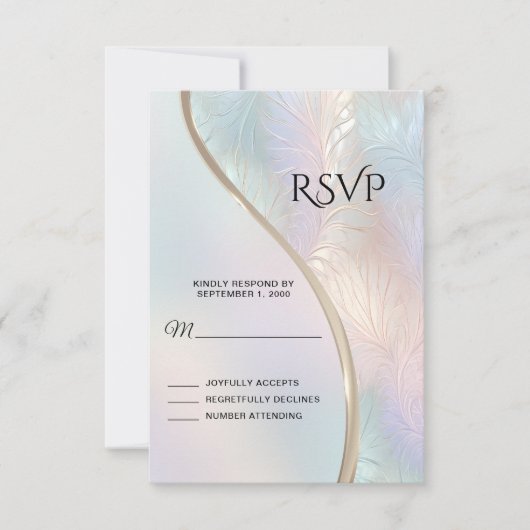 Moderne Abstrakte RSVP-Karte RSVP Karte (Vorderseite)