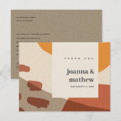 MODERNE ABSTRAKTE RUST KÜNSTLERISCHE WEDEN DANKE POSTKARTE (Vorne/Hinten)