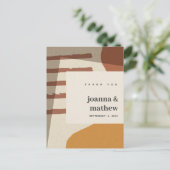 MODERNE ABSTRAKTE RUST KÜNSTLERISCHE WEDEN DANKE POSTKARTE (Stehend Vorderseite)